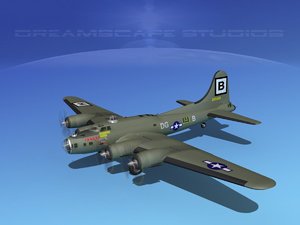 3d model b-17 hp boeing flying fortress