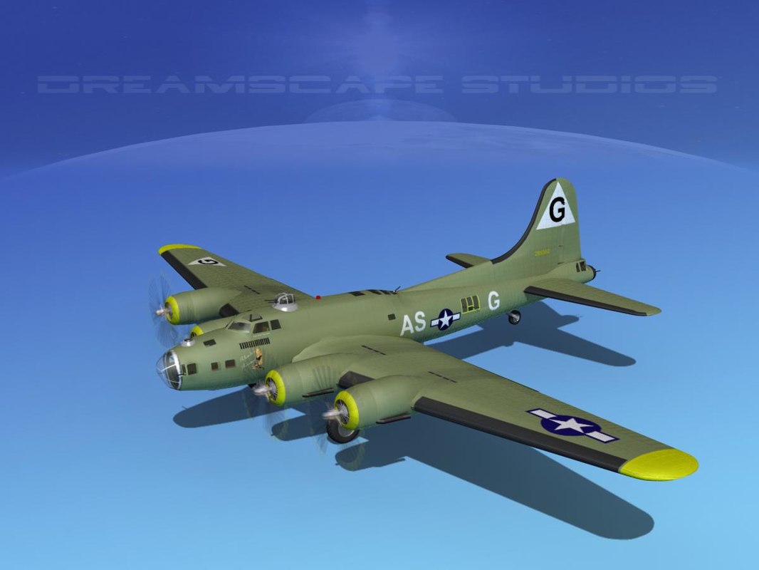 3d B-17 Hp Boeing Flying Fortress Model