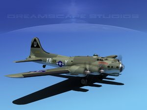 3d b-17 hp boeing flying fortress