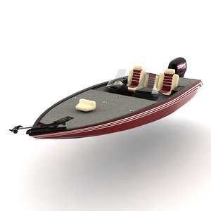 3d model bass boat