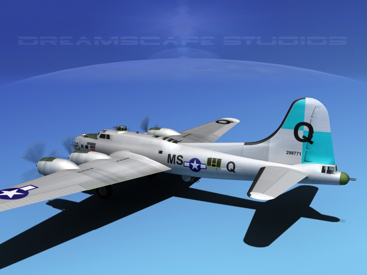 3d B-17 Boeing Flying Fortress Model