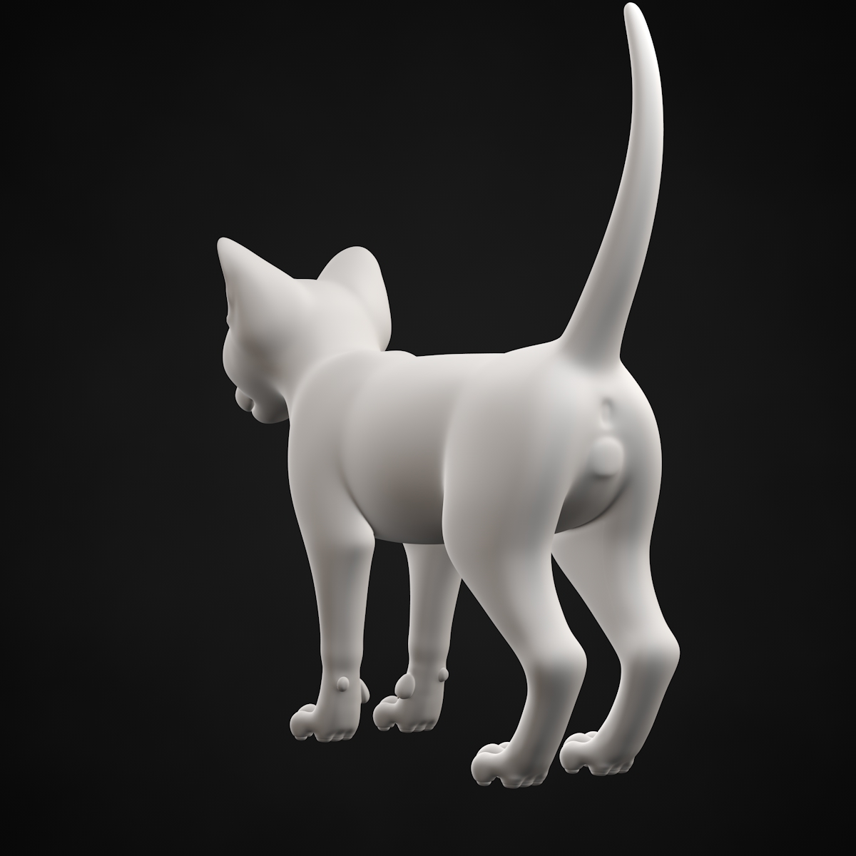 小猫虎斑3d模型