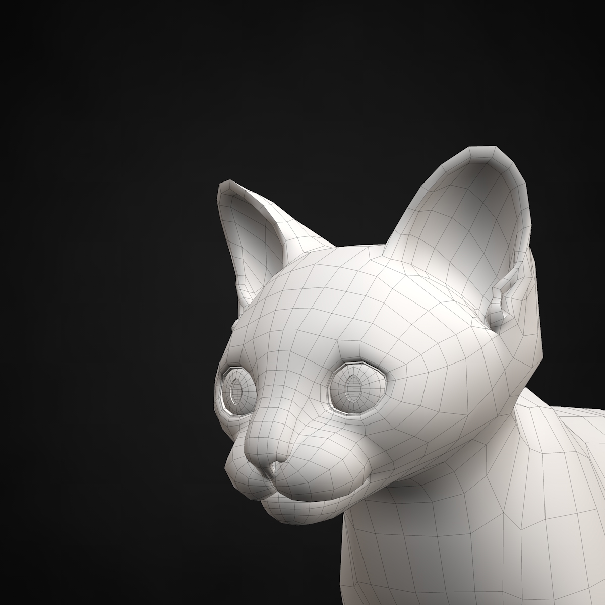 小猫虎斑3d模型