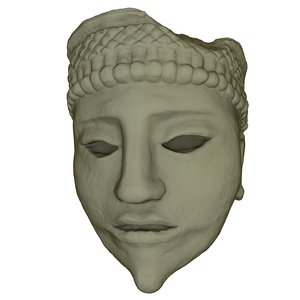mayan face sculpture 3d 3ds