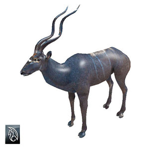 3d model kudu antelope