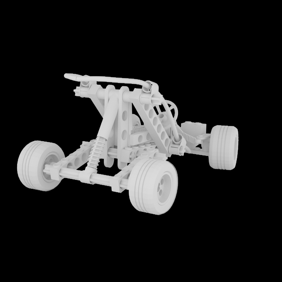 lego car rigging animation 3d model