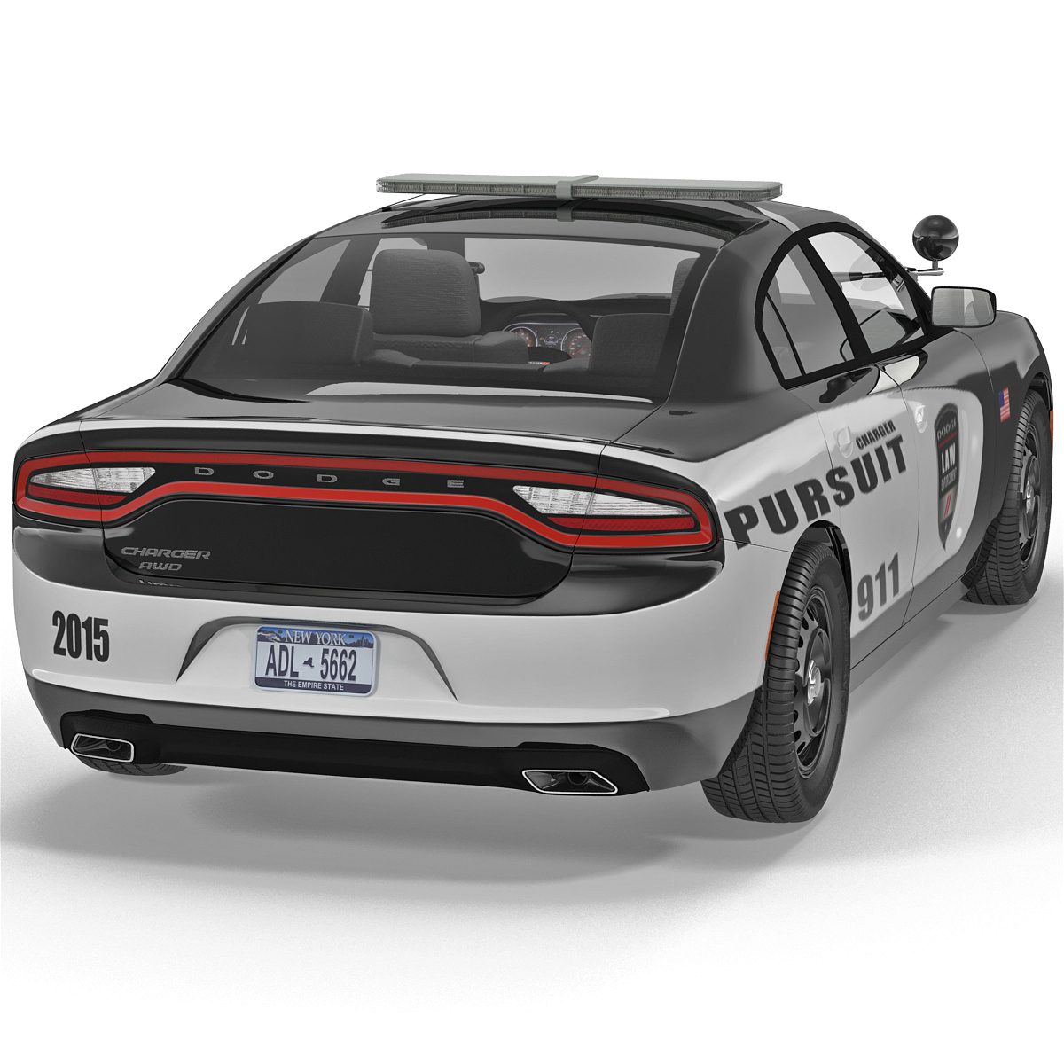 3d dodge charger 2015 police car model