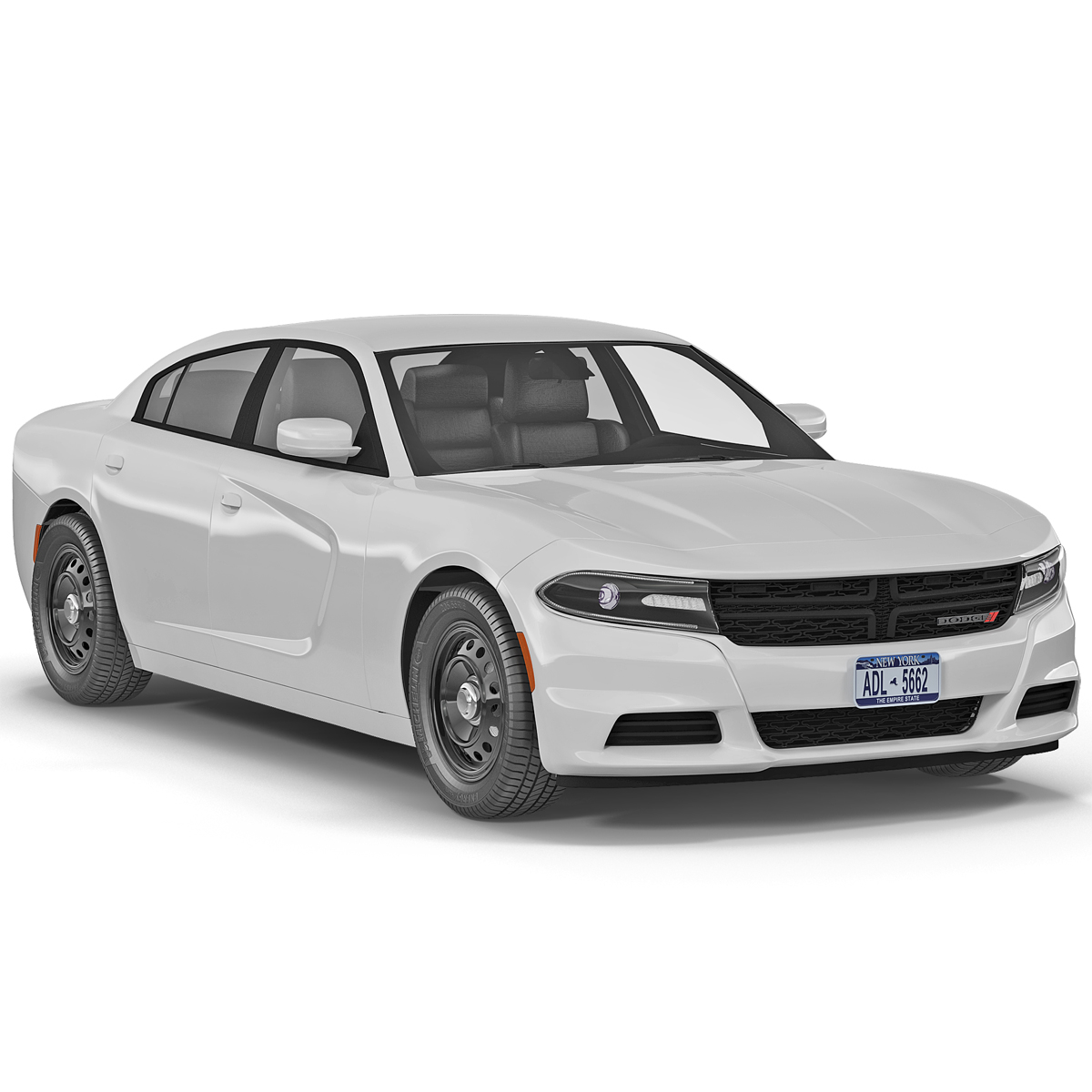 Dodge Charger 2015 Simple Interior 3d Model