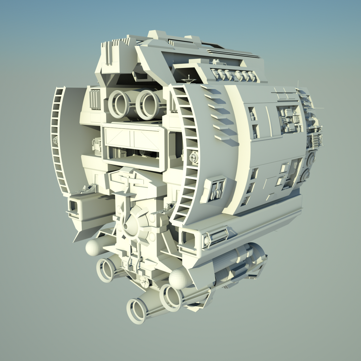 基地宇宙飞船3d模型
