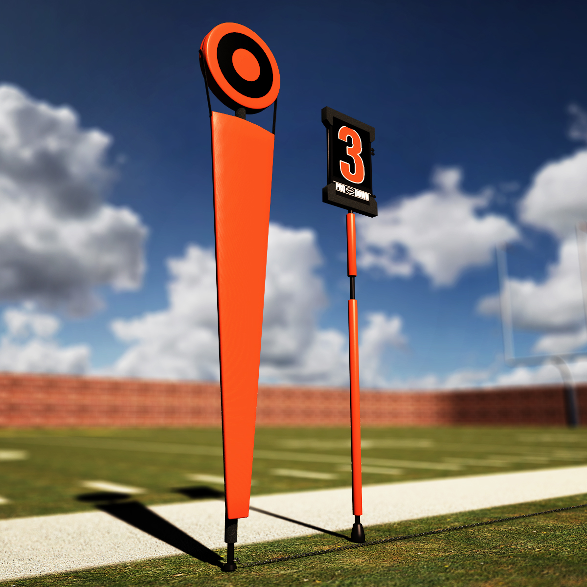 3d model football chain set