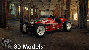 3d model vintage sprint car media