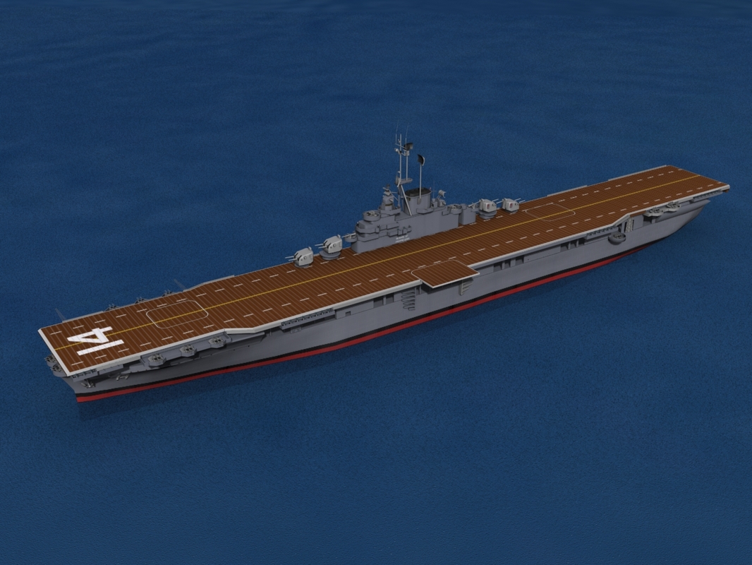 3d model antiaircraft class carriers ticonderoga