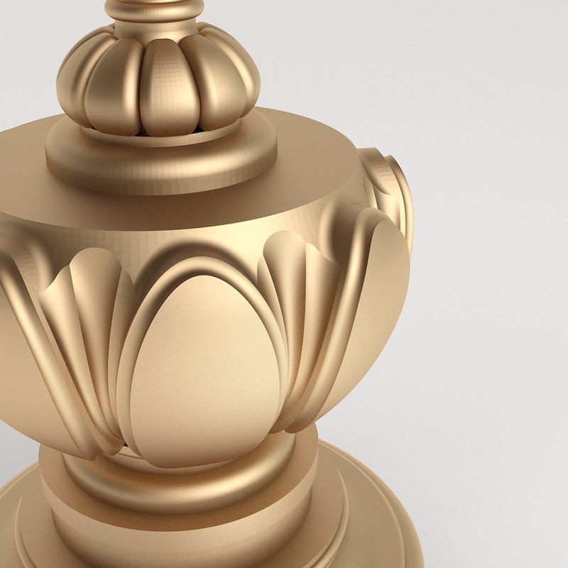 3d model decorative finial knob