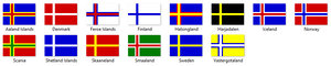Scandinavian flags textures