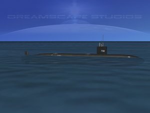 ship los angeles class submarine 3d 3ds
