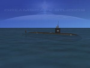 3d ship los angeles class submarine model