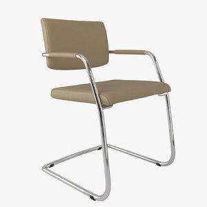 3d office chair delta silver
