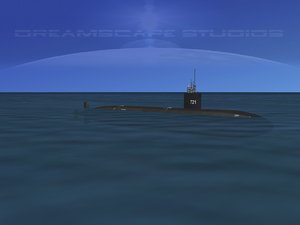 ship los angeles class submarine 3d 3ds