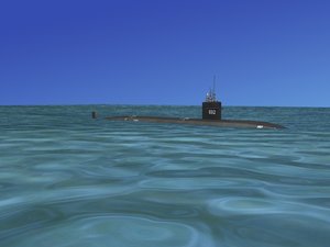 ship los angeles class submarine obj