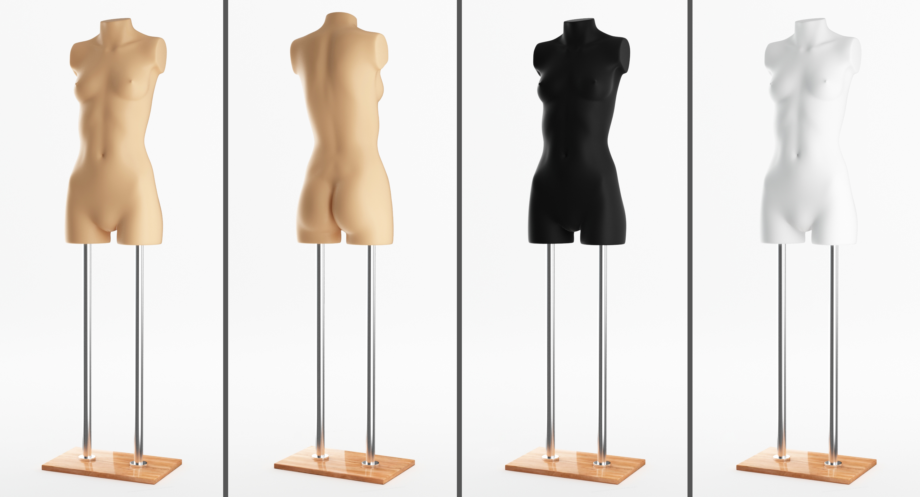 3d Model Female Torso Mannequin 1