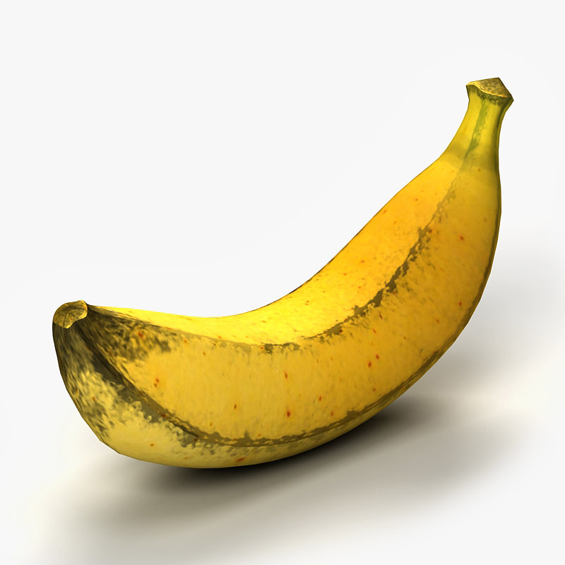  3d  model  banana 