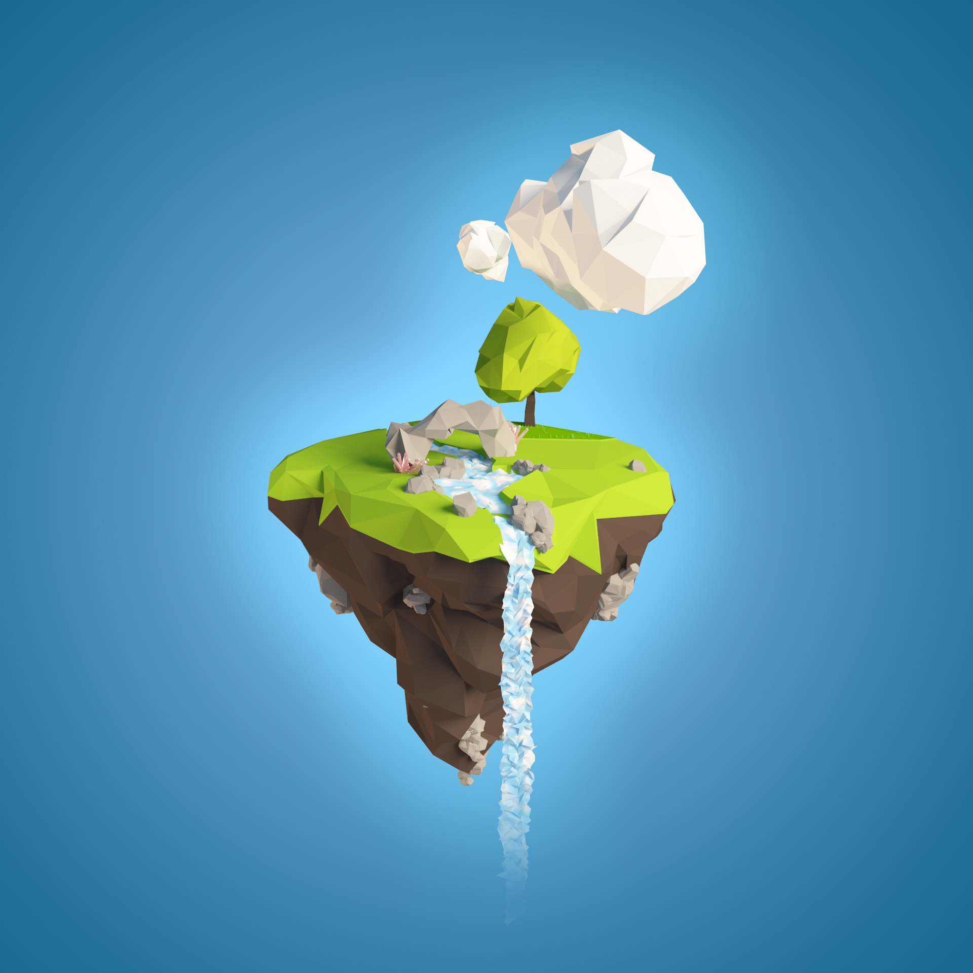 floating island 3d model