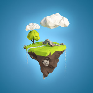 floating island 3d model