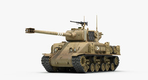 idf m51 super sherman tank 3d model