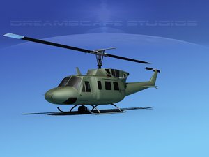 3ds max uh1-n bell uh-1n helicopter