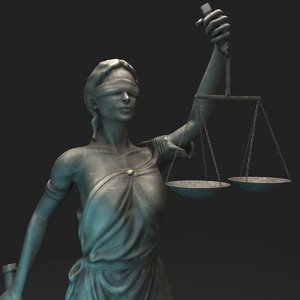 lady justice themis 3d max