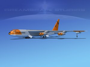3d model stratofortress boeing b-52 bomber