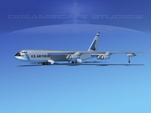 stratofortress boeing b-52 bomber 3d 3ds