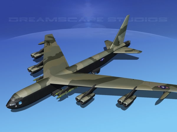 Stratofortress Boeing B-52 Bomber 3d Max