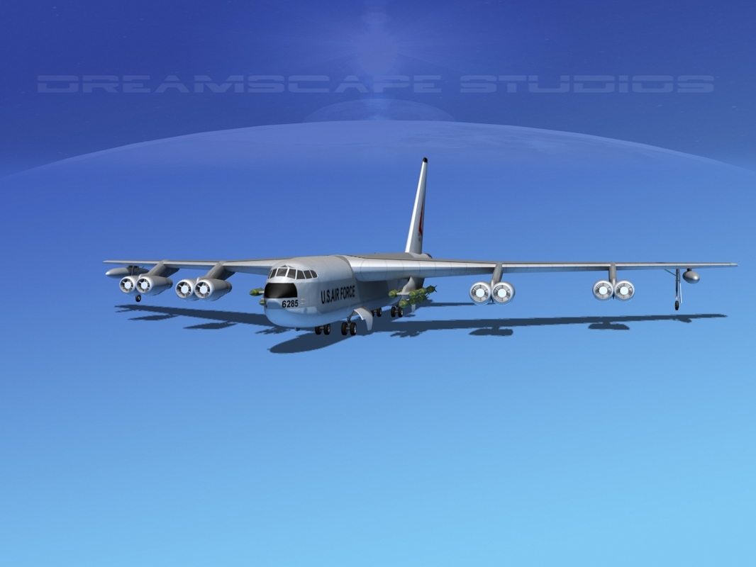 Stratofortress Boeing B-52 Bomber 3d Model