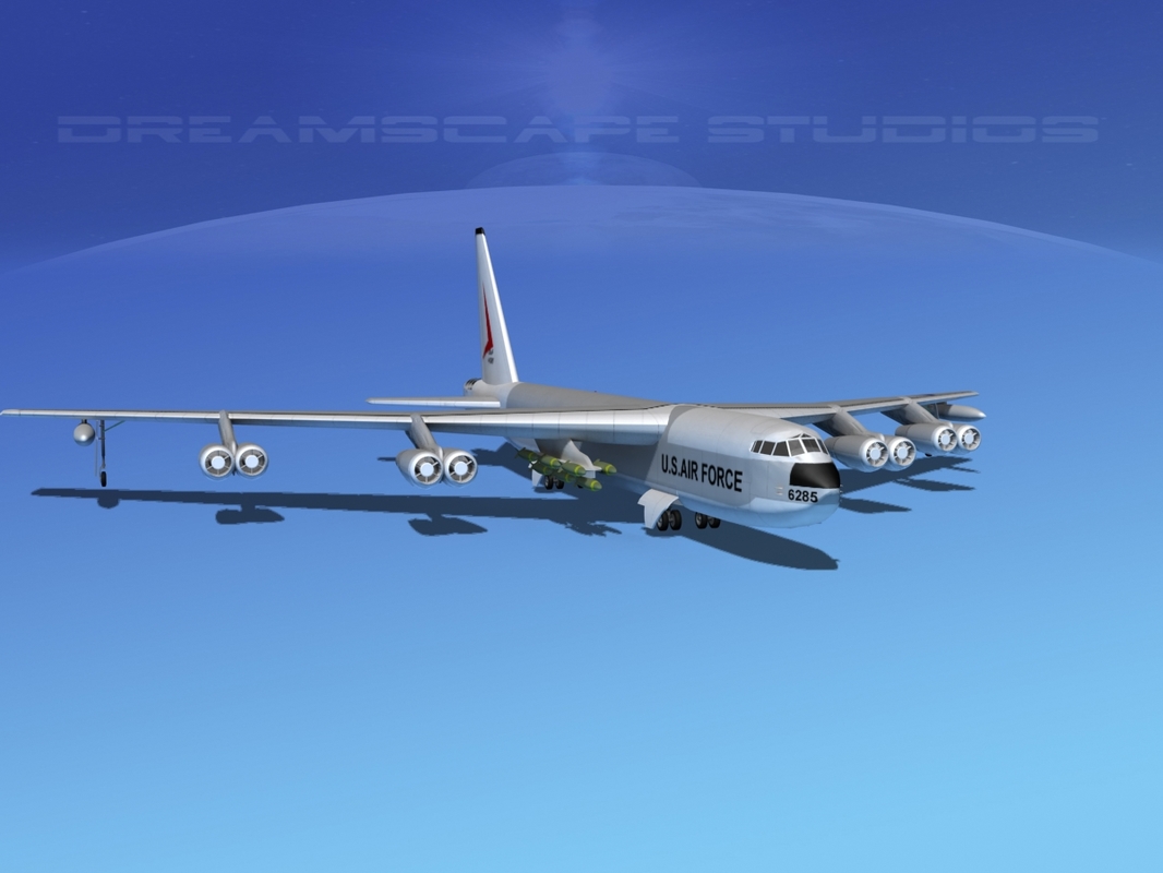 Stratofortress Boeing B-52 Bomber 3d Model