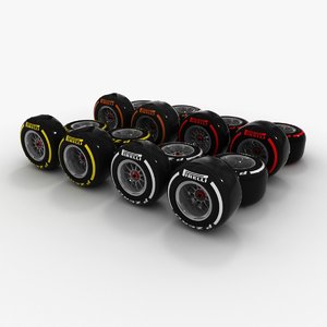 3d formula 1 wheels pirelli model