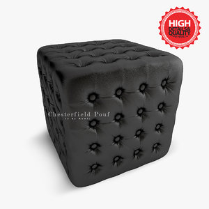 chesterfield pouf 3d max
