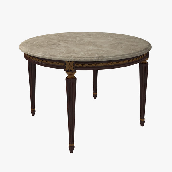 3d French Louis Xvi Dining Table Model