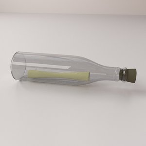 3d model of letter bottle