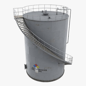 3d oil storage tank model