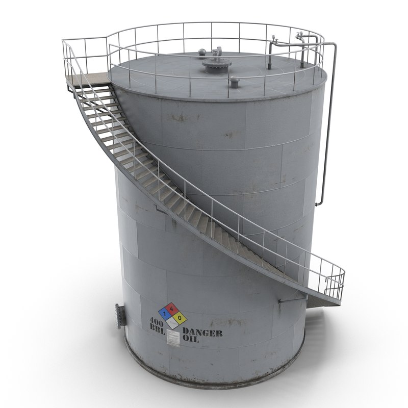 3d oil storage tank model