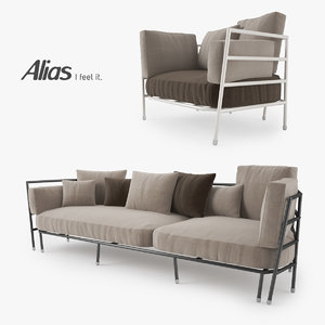3d model alias dehors sofa armchair
