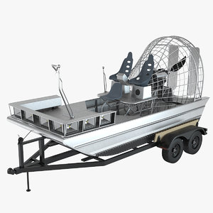 Airboat wooden pier collection 3D Model .max .obj .fbx 