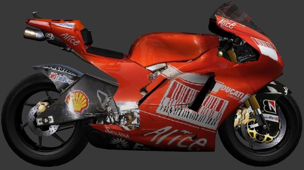 3d custom sport bike ducati desmosedici model