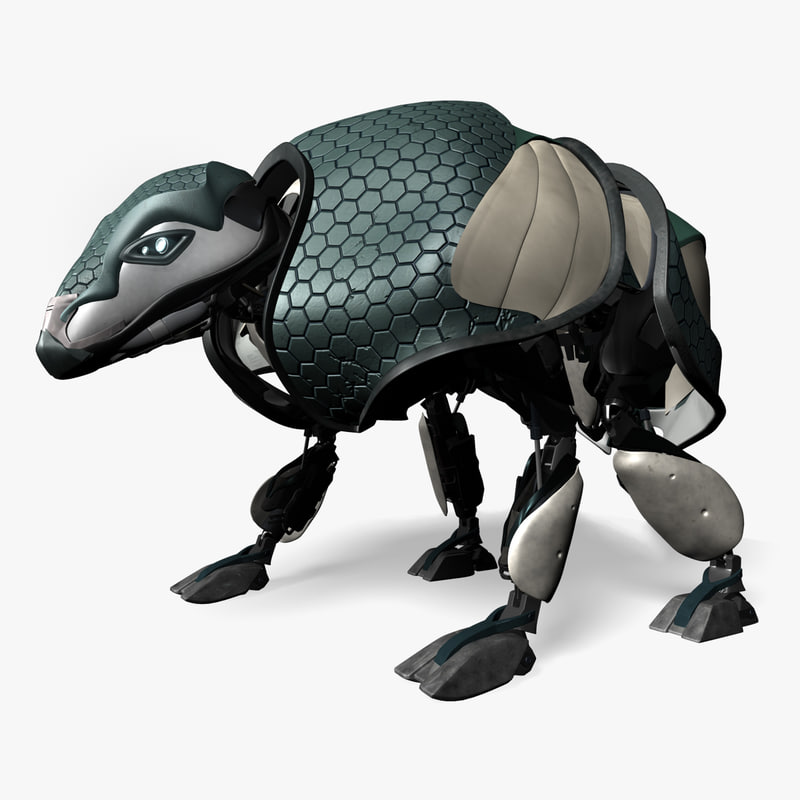 3d model armadillo armor animation robot