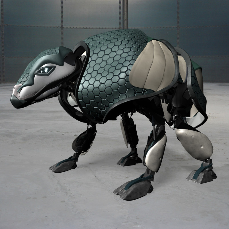 3d model armadillo armor animation robot