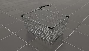 wire shopping basket 3d model