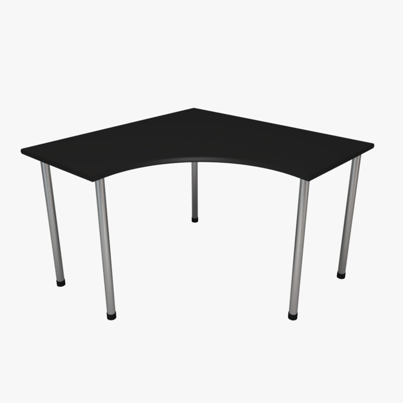 3d Corner Desk Black Red