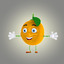 3d cartoon orange model