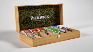 wooden box pickwick tea 3d dxf